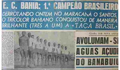 Bahia campe�o Ta�a Brasil 1959