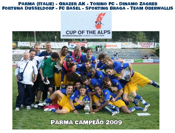 Equipe do Parma Campe�o Copa dos Alpes Sub 19 do ano 2009