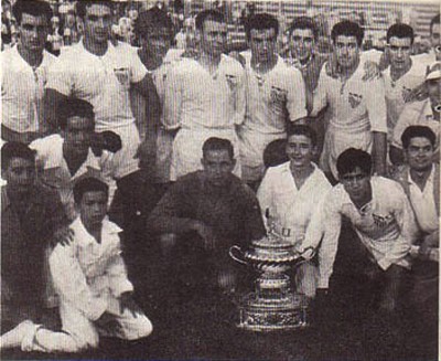 Equipe do Sevilla campeão do Torneio Ramón de Carranza de 1955
