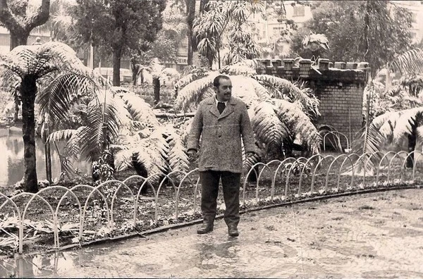 Clemente Comandulli na neve de Curitiba de 1975