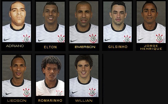 Os atacantes do Timo na Libertadores de 2012