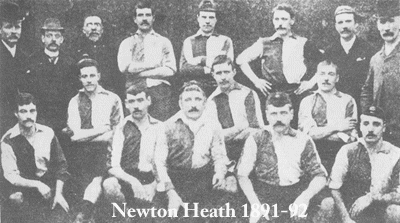 A equipe do Newton Heath em 1891/1892
