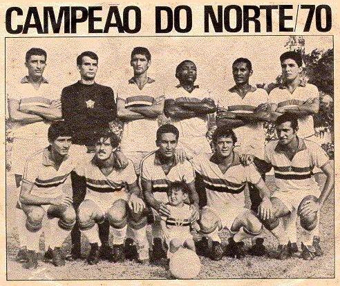 Equipe do Fast Clube campeão da Copa Norte de 1970