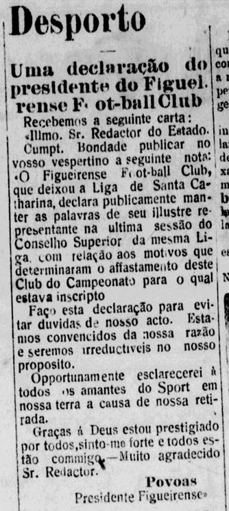 Desistencia do Figueirense