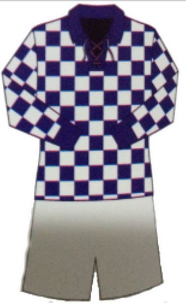 Uniforme do Cattete FC utilizado entre 1909 a 1916